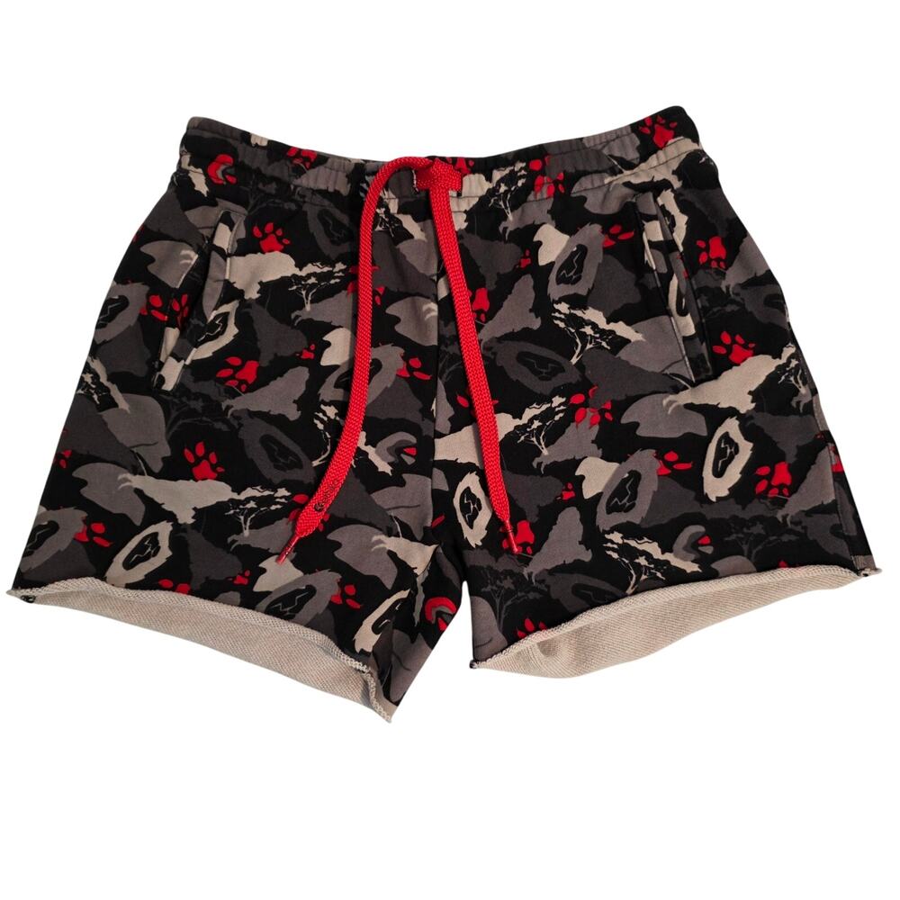 Ethika Women's Camo Paw Print Sweatshorts Raw Edge XS‎